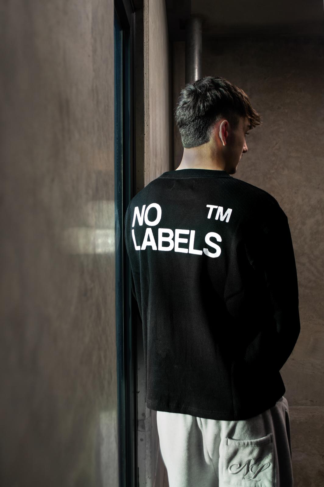 NO LABELS WAFFLE KNIT L/S