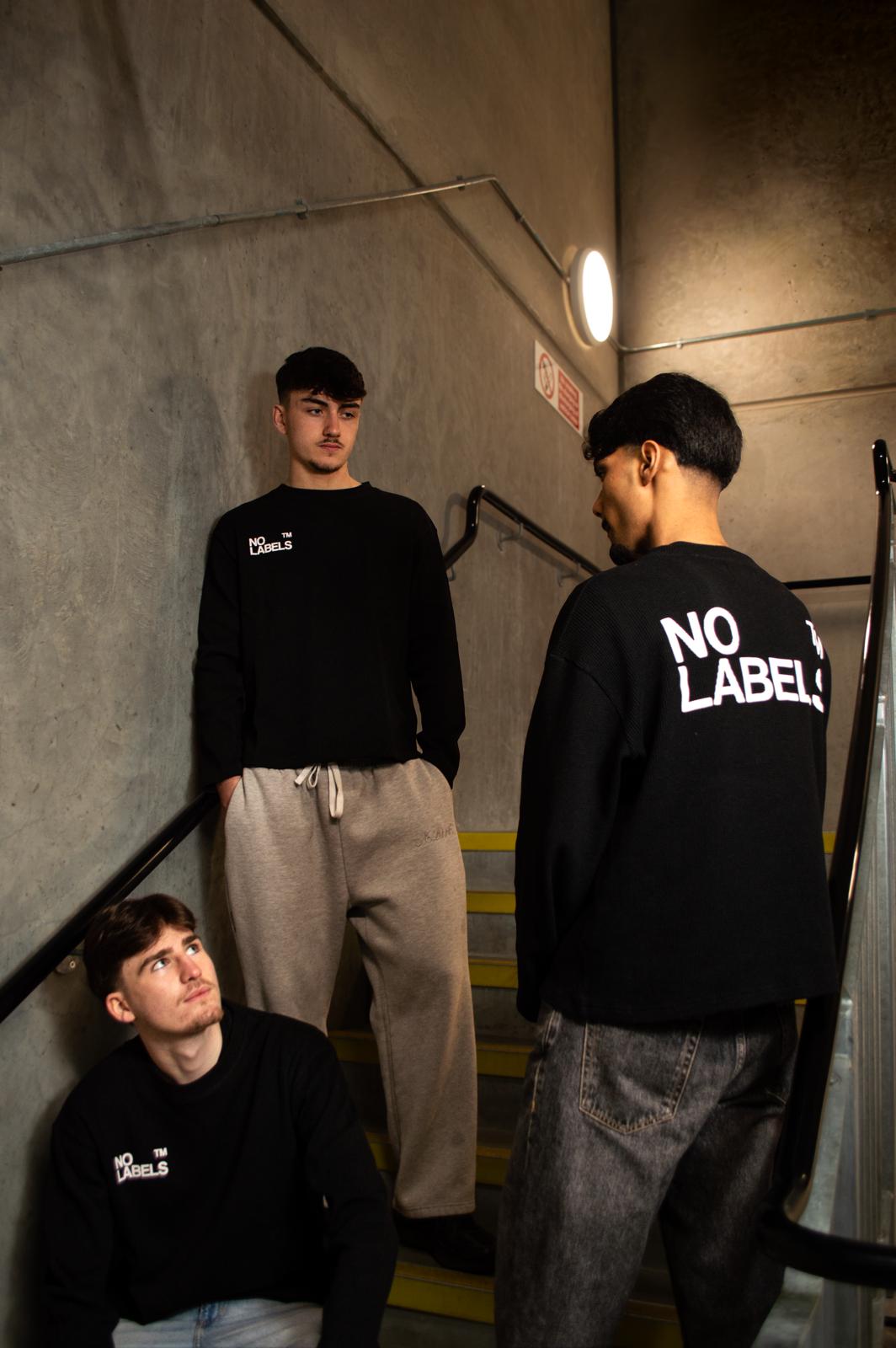 NO LABELS WAFFLE KNIT L/S